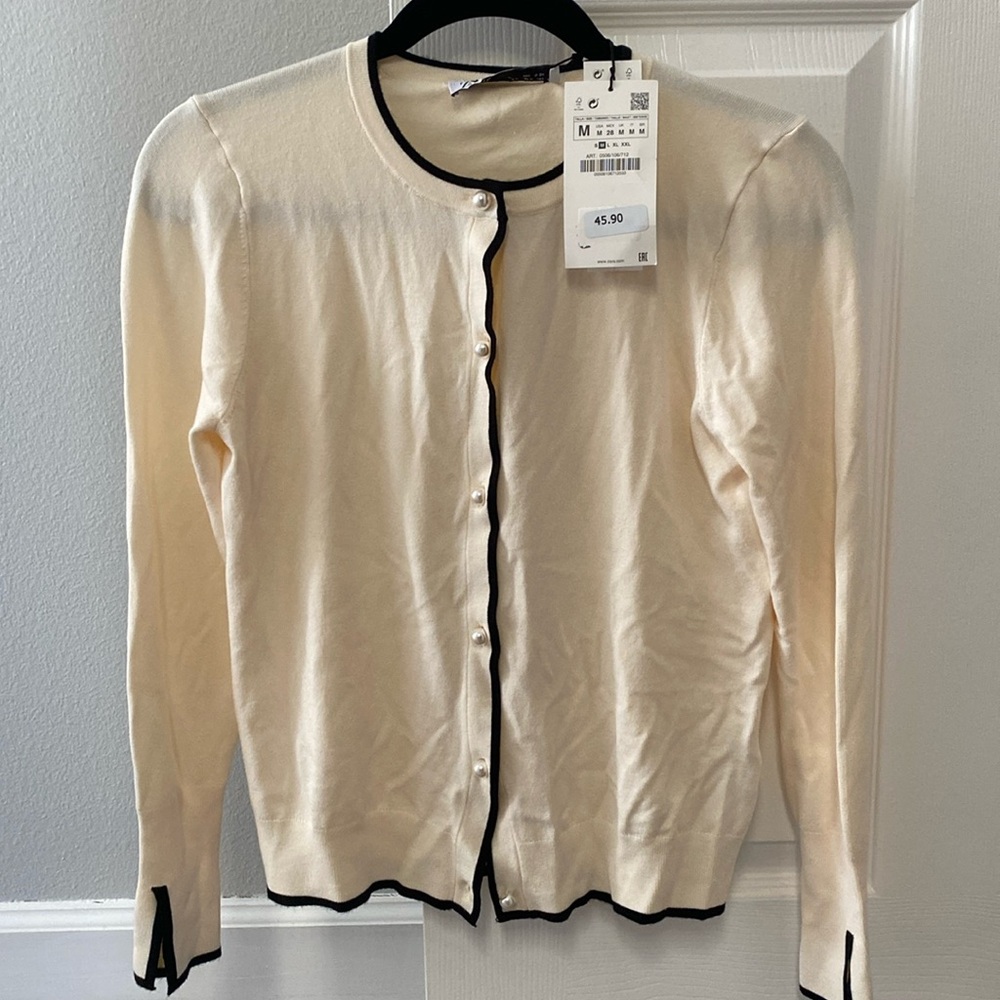 Zara pearl cardigan